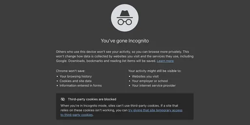 Explore Chrome Incognito Mode from a storage & cookie & caching perspective